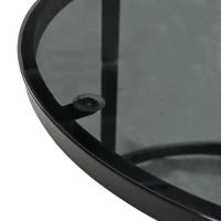 Ensemble de salon de jardin 5 pièces avec corde, pieds réglables, plateau de table en verre lisse, coussins de siège et de dossier inclus, Gris(m-10)