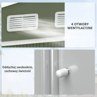 Outsunny Schowek Ogrodowy z Drzwiami Przesuwnymi 2,77 x 1,95 x 1,92m Metal Jasnozielony(m-7)