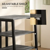 HOMCOM HiFi Stand, with Four Storage Shelves - Dark Grey(m-5)