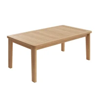 Ensemble de canapé d'extérieur en bois, ensemble de meubles de jardin pour 4-5 personnes avec 2 canapés individuels, 1 canapé double, 1 table, Couleur naturelle(m-9)