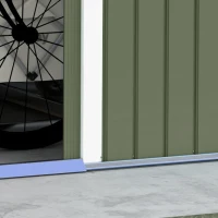 Outsunny Schowek Ogrodowy z Drzwiami Przesuwnymi 2,77 x 1,95 x 1,92m Metal Jasnozielony(m-9)