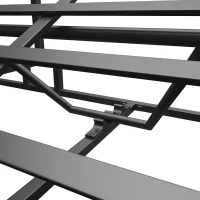 Set da giardino per 2-4 persone, set di lettini prendisole con tetto pieghevole, 130x178x127 cm, Grigio scuro(m-8)