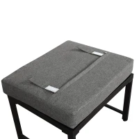 Ensemble de mobilier de jardin 5 pièces, ensemble de sièges avec dossier réglable, Noir+Gris(m-7)