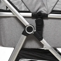 Wózek dla psa PawHut, wózek dla psa 2 w 1, torba transportowa, składany wózek dla psa, szary(m-10)