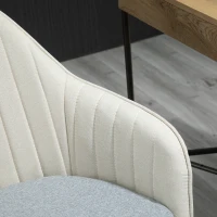 Vinsetto Home Office Chair Comfortable Computer Desk Chair Swivel Task Chair with Golden Base, Vanity Chair for Teens Adults Bedroom, Beige(m-9)