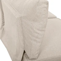 Ensemble de meubles de jardin, avec 2x canapés deux places, 2x tables d'appoint, 1x table, Beige(m-7)