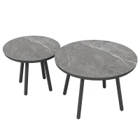 Ensemble de salon de jardin, ensemble de canapé d'extérieur moderne avec corde tissée à la main, incluant coussins de siège et de dossier, Gris(m-11)