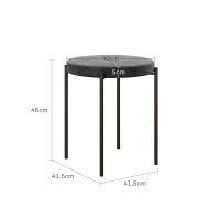 HOMCOM Keukenkrukken 4-stuks Set, Stapelbaar, Fluweeloptiek, tot 100kg, Metalen Frame, 41,5 x 41,5 x 46 cm, Donkergrijs(m-3)