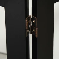 PawHut Bramka ochronna, osłona dla psa, różne konfiguracje, 3-częściowa, z dwoma nóżkami podporowymi, stabilna, składana, do użytku wewnątrz i na zewnątrz, MDF, czarna, 154,5 x 29,5 x 61 cm(m-13)