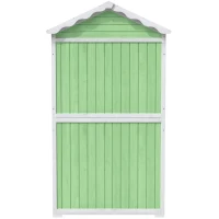 Gartenschrank 93x45x179 cm, Metallischer Design mit stabilen X-Verstärkungen für Garten Geräteschuppen, Outdoor Schuppen, Grün(m-9)