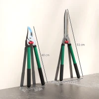 Outsunny Tuinheggenschaar Set 2-delig Meslengte 40 cm Takschaar met anti-aanbak gecoate metalen messen(m-3)