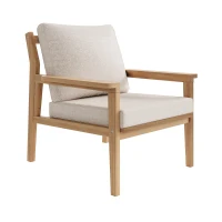 Ensemble de canapé d'extérieur en bois, ensemble de meubles de jardin pour 4-5 personnes avec 2 canapés individuels, 1 canapé double, 1 table, Couleur naturelle(m-11)