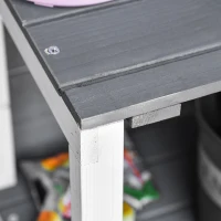 Outsunny szafka ogrodowa szopa na narzędzia z 2 drzwiami z asfaltowym dachem drewno jodłowe kolor zielony+szary(m-8)