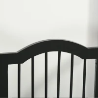 PawHut Bramka ochronna, osłona dla psa, różne konfiguracje, 3-częściowa, z dwoma nóżkami podporowymi, stabilna, składana, do użytku wewnątrz i na zewnątrz, MDF, czarna, 154,5 x 29,5 x 61 cm(m-11)