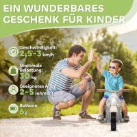 AIYAPLAY Kinder Elektro-Motorrad, 6V Kindermotorrad mit Musik, Blasen 2,5-3 km/h, für 2-5 Jahre Kinder(m-7)