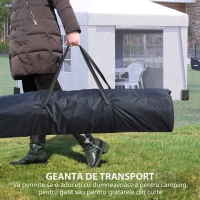 Cort Pliabil Gradina 3×3 m – Alb cu Ferestre & inaltime Reglabila(m-8)