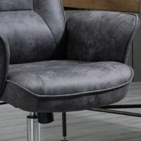 Vinsetto Swivel Computer Office Chair Mid Back Desk Chair for Home Study Bedroom,  Charcoal Grey(m-10)