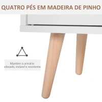HOMCOM Aparador multiuso para cozinha sala de jantar  80x29,5x96cm Branco(m-6)