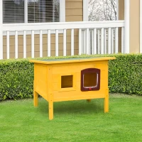 PawHut Cușcă pentru Animale Domestice din Lemn de Brad, 70x51.5x60cm(m-9)