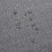 Ensemble de salon de jardin 5 pièces avec corde, pieds réglables, plateau de table en verre lisse, coussins de siège et de dossier inclus, Gris(m-6)