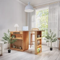 HOMCOM 2 Olivos Artificiales 120 cm con Hojas de Seda y 20 Aceitunas Decoración Interior para Hogar Oficina Dormitorio Salón(m-9)