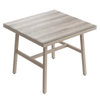 Juego de Muebles de Jardín con Sofá Esquinero y Tablero de Mesa de Vidrio Templado Incluye Cojines de Asiento y Respaldo Beige(m-10)