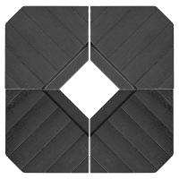 Outsunny Heavy Duty Umbrella Weights Set of 4 Black