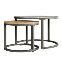 Juego de Salón de Jardín para 6-7 Personas Incluye Cojines de Asiento y Respaldo Gris(m-11)