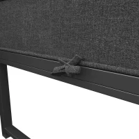 Set da giardino per 2-4 persone, set di lettini prendisole con tetto pieghevole, 130x178x127 cm, Grigio scuro(m-6)