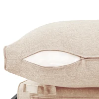 Garten Loungesessel Set für 5-6 Personen, 2 Zweisitzer-Sofas, 2 Einzelsessel, 2 Tische, Beige(m-8)