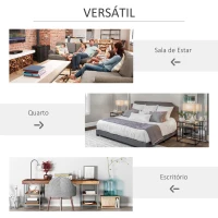 HOMCOM Estante para Livros de 3 Níveis Estante de Madeira com 9 Compartimentos Estante Modular 91,5x29,5x91,5 cm Branco(m-5)