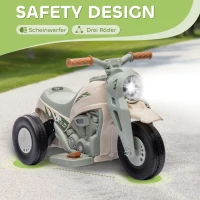 AIYAPLAY Kinder Elektro-Motorrad, 6V Kindermotorrad mit Musik, Blasen 2,5-3 km/h, für 2-5 Jahre Kinder(m-5)