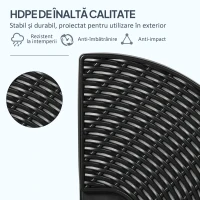 Outsunny Set de greutati din 4 piese pentru baza umbrelei de gradina in consola pentru umbrelele cu articulatie tip banana, Greutati pentru umbrela  pentru suportul bazei, negru(m-6)
