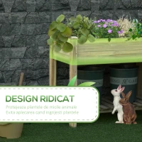 Outsunny Jardiniera Inaltata din Lemn cu Picioare si Polita Inferioara pentru Gradina si Balcon 91x51x76cm(m-4)