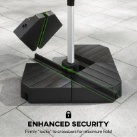 Outsunny Umbrella Weights for Cantilever Parasols, Set of 4 Heavy Duty Parasol Base Stand Weights, 80kg Sand or 60kg Water Filled, Black(m-6)