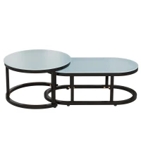 5-teiliges Garten-Lounge-Set mit Seil, verstellbare Füße, glatte Glas-Tischplatte, inklusive Sitz- und Rückenkissen, Beige(m-11)