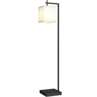 HOMCOM Lampada da Terra con 10 Luminosità e Temperatura del Colore Regolabile, Telecomando e Lampadina 9W, Nero