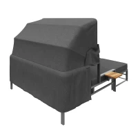 Set da giardino per 2-4 persone, set di lettini prendisole con tetto pieghevole, 130x178x127 cm, Grigio scuro(m-16)