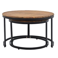 Garten Loungesessel Set für 5-6 Personen, 2 Zweisitzer-Sofas, 2 Einzelsessel, 2 Tische, Beige(m-12)