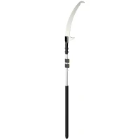 Outsunny Teleskop Astsäge 1,5–2,6m Baumschere mit Feststellvorrichtung, Teleskop-Griff Antihaftbeschichtet Klinge Schwarz(m-1)