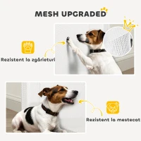 PawHut Gard Extensibil pentru Câini 0-144cm cu Blocare Automată, Alb(m-8)