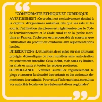 Outsunny Cage attrape animaux nuisibles 1 entrée dim. 60 x 18 x 20 cm vert foncé(m-7)