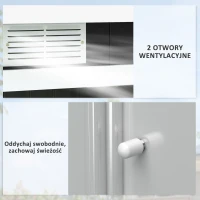 Domek na narzędzia altana szopa z rozsuwanymi drzwiami okno stal szary Outsunny(m-7)