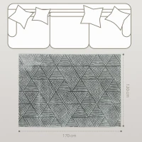 HOMCOM Teppich Wohnzimmerteppich im Modern Stil, waschbar Flächenteppich 150 x 80 cm Dunkelgrau(m-3)