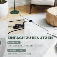 HOMCOM Vloerlamp, Ronde Kap, Voetenschakelaar, Lange Kabel, Elegante Uiterlijk, Staal, Groen(m-6)