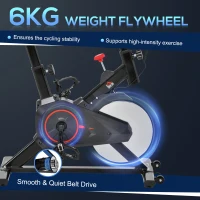 HOMCOM Indoor Upright Exercise Bike Machine, with Adjustable Seat, Resistance, Handlebar, LCD Display(m-5)