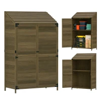 Outsunny 103.5 x 59 cm Wooden Garden Shed - Brown(m-10)