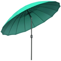 Outsunny Parasol Inclinable Ø2,5m Vert Manivelle