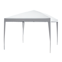Outsunny Tonnelle de jardin extérieur 3x3m Tonnelle pliante Pop up Tente Pliable Barnum de Jardin Pliant Anti-UV + Sac de Transport Acier Oxford Blanc