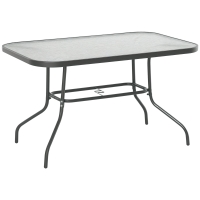 Outsunny Tavolo da giardino 120cm x 80cm x 70cm Grigio carbone